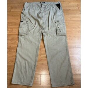 Lee Wyoming Cargo Pants 40x32 KC Khaki Ripstop Relaxed Fit NEW
